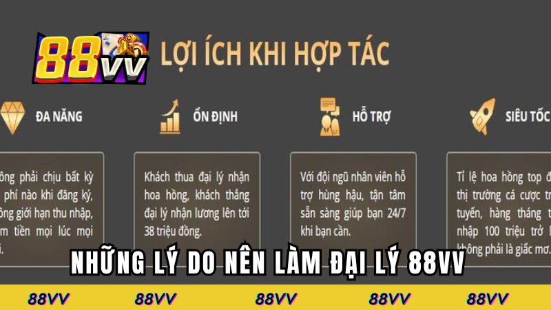 Những lý do nên làm đại lý 88VV